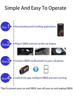 kingbolen Wireless ELM327 OBD2 Auto Car Scanner Adapter Bluetooth - Car Scanner Compatible with iOS, iPhone, iPad and Android – OBD2 Reader Car Diagnostic Tool – Check Engine Code Reader – Upgraded V2.1  - Image 5