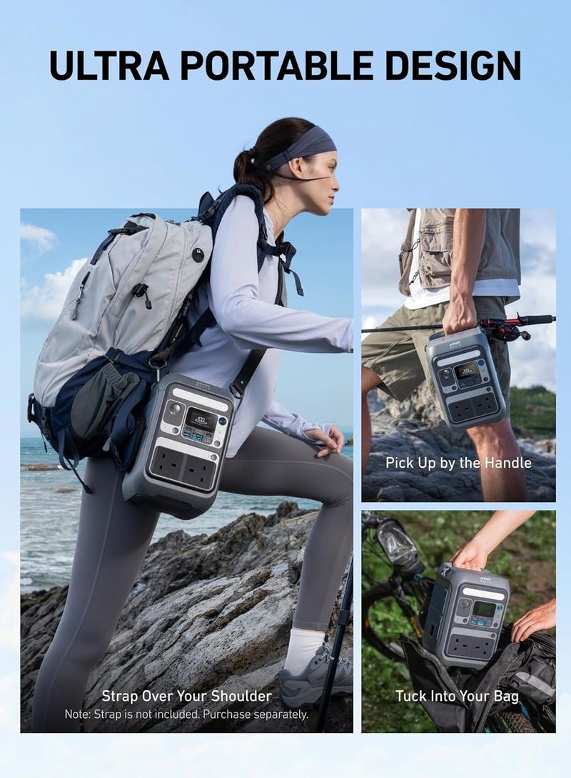 Anker SOLIX C300 Portable Power Station, Outdoor 288Wh LiFePO4 Battery, 300W (600W Surge) Solar Generator, 140W Two-Way Fast Charging, For Camping, Traveling, and Emergencies (Solar Panel Optional) - Image 4