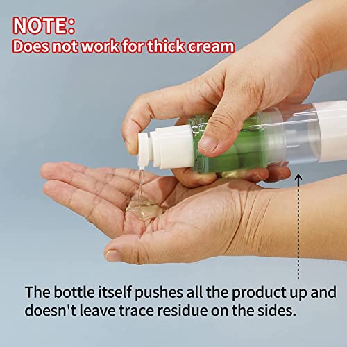 Swabs® 100 ml Empty Clear Airless Cosmetic Cream Pump Bottle Travel Size Dispenser Refillable Containers/Foundation Travel Pump Bottle for Shampoo (Pack of 2) - Image 2