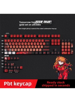 Generic Secret EVA Asuka Four-sided Transparent Pudding Key Cap PBT PC Material Sublimation Process Small Complete Set-Color:EVA Initial Number Machine Four-sided Transparent Key Cap Small Full Set  - Image 2