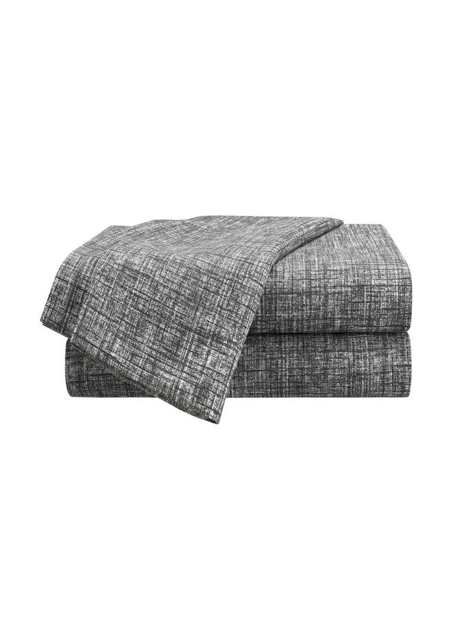 Martex Easy Living 3-Piece Microfiber Twin XL Sheet Set - Brushed Microfiber Sheets - Easy Care - Durable Bed Sheets - Lightweight Bedding Set - Gray Crosshatch Print - Image 1