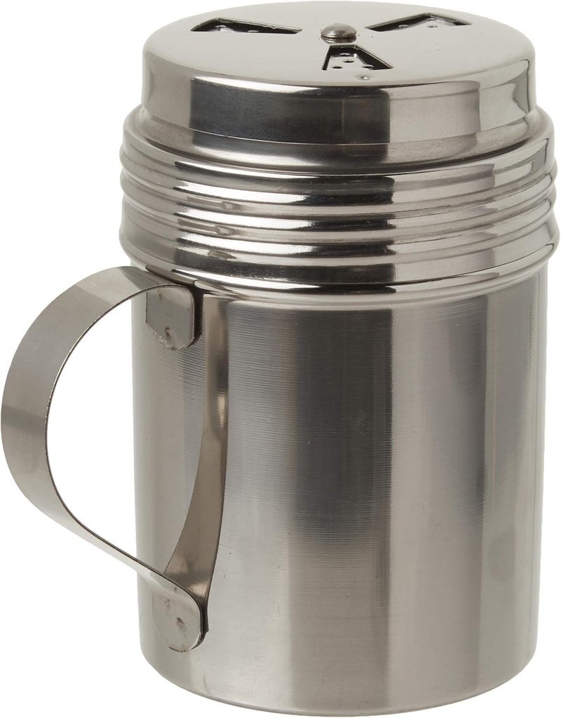 Tablecraft , 10 oz, Silver Stainless Steel Dry Rub Shaker with Handle, 10-Ounce - Image 2
