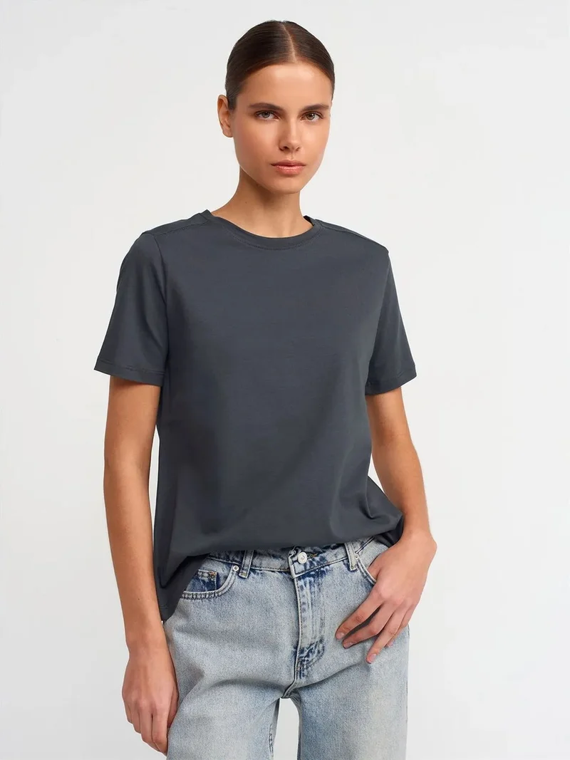 ديلفين DILVIN Women's Cotton Crew Neck T-Shirt