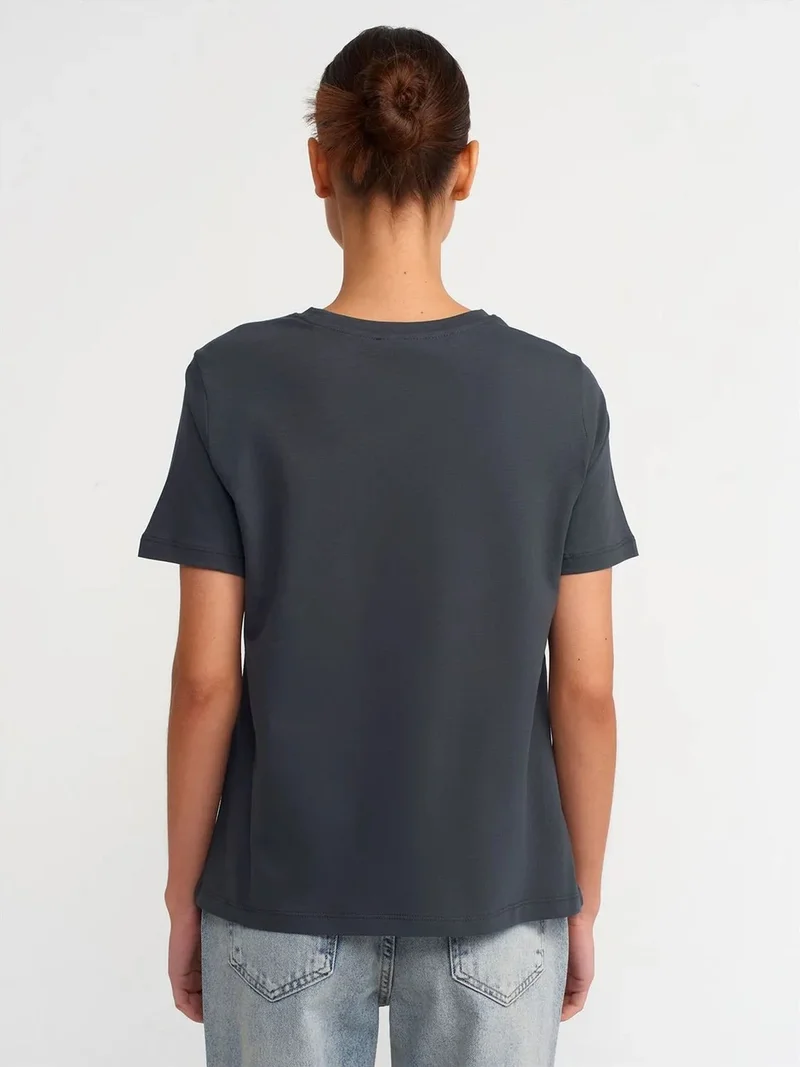 ديلفين DILVIN Women's Cotton Crew Neck T-Shirt