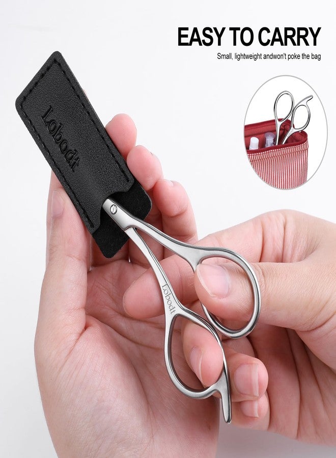 Lobodt Eyebrow shears with combs, Eyebrow scissors,4.65-inch small eyelash trimming scissors, Suitable for both women and men，Precise eyebrow trimmers, easily create delicate eyebrow shapes, with PU Case - Image 5