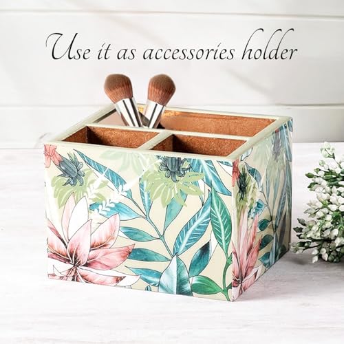 nestroots Wooden Napkin & Cutlery Holder Spoon stand for kitchen | 7 Inch Green | Cutlery Holder for Dining Table | Wooden Caddy Storage Organiser Stand Caddy Holder - Image 3