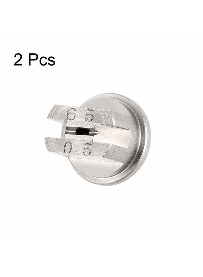 uxcell Flat Fan Spray Tip, 65 Degree Stainless Steel Nozzle, 2 Pcs (1.4mm Orifice Diameter) - Image 3