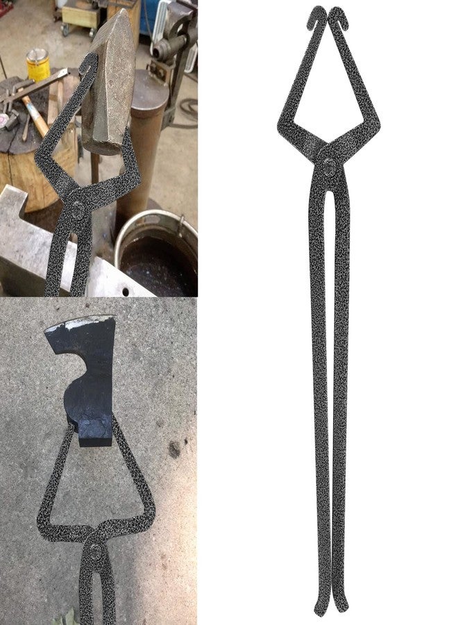 Yoursme Blacksmith Pick Up Tongs Blacksmith Tongs Hammer/Axe Eye Tongs Forging Hammer Blacksmithing Tool for Hammer Making Good for Beginners Starter - Image 1