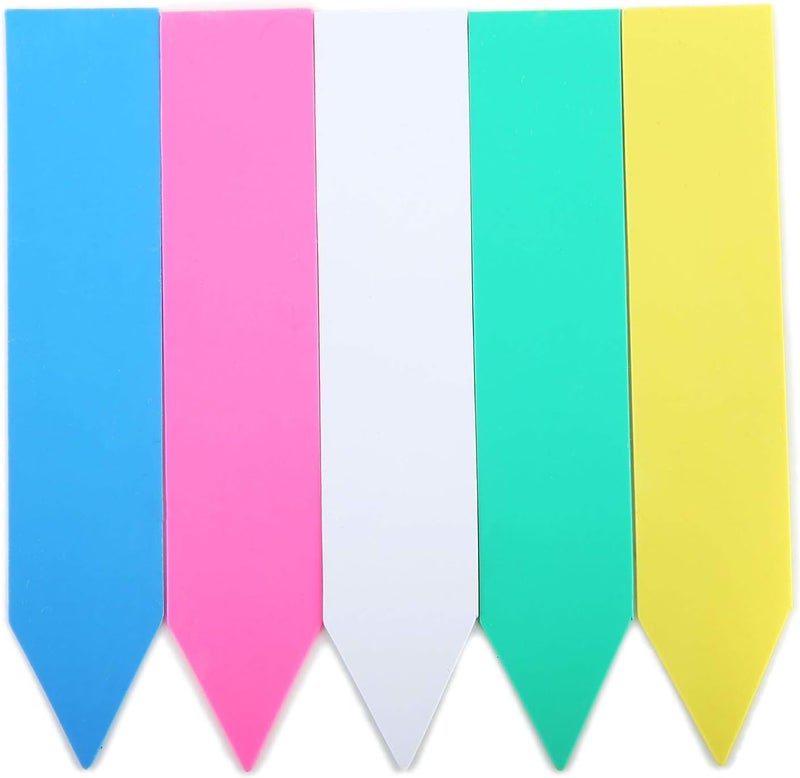 Mihey 1000 Pcs 4 Inch Plastic Garden Plant Tags Nursery Garden Labels Markers Plant Stakes Waterproof Pot Labels, 5 Colors - Image 3