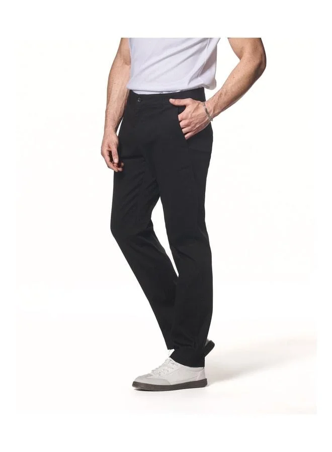 Liwali Cotton Blend Straight Fit Pants.