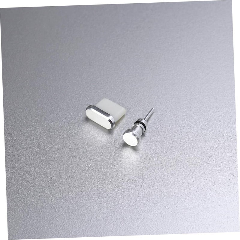 3.5mm Earphone Jack Type C USB Port Plugs For Universal Fit Silver - Image 3