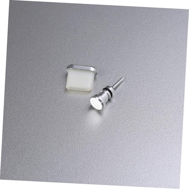 3.5mm Earphone Jack Type C USB Port Plugs For Universal Fit Silver - Image 5