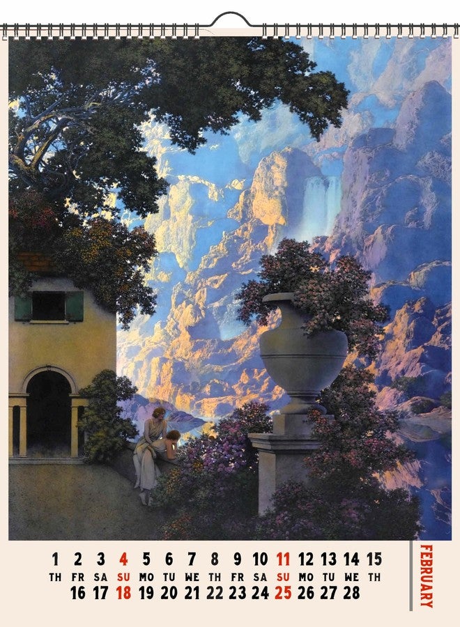 PIXILUV 2026 Wall Calendar [12 pages 8"x12"] MAXFIELD PARRISH Vintage Art Posters Museum Illustrations - Image 4