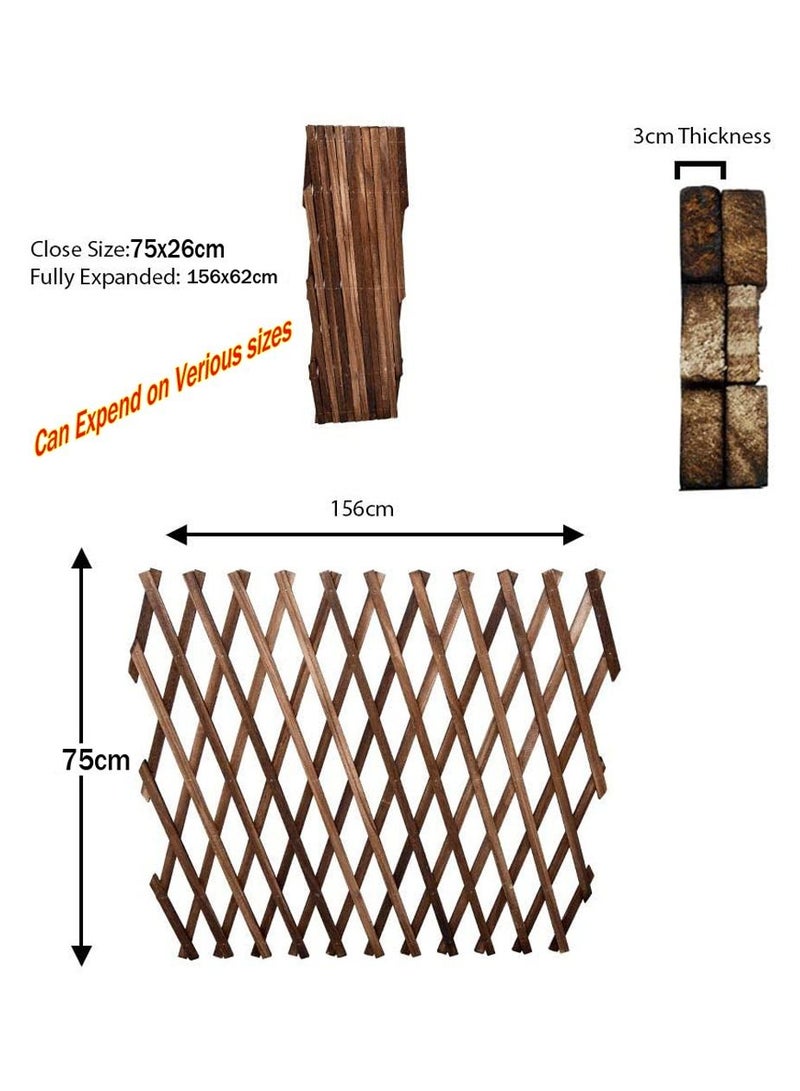 LINGWEI LINGWEI Expandable Wooden Garden Trellises Fence - Image 2