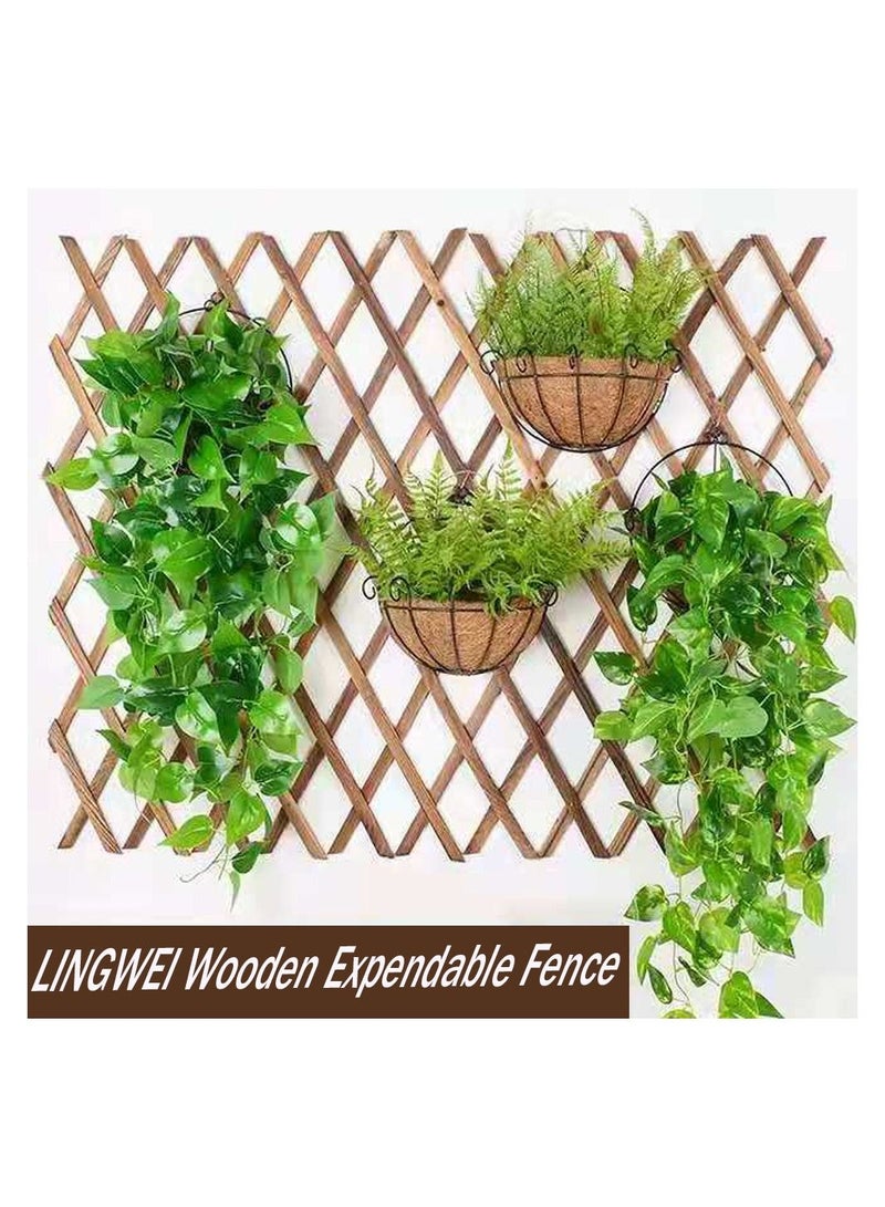 LINGWEI LINGWEI Expandable Wooden Garden Trellises Fence - Image 3