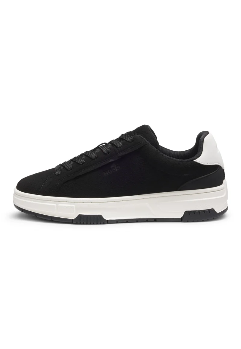 HUGO grey Low-top sneakers in faux suede for Men | Best Price UAE