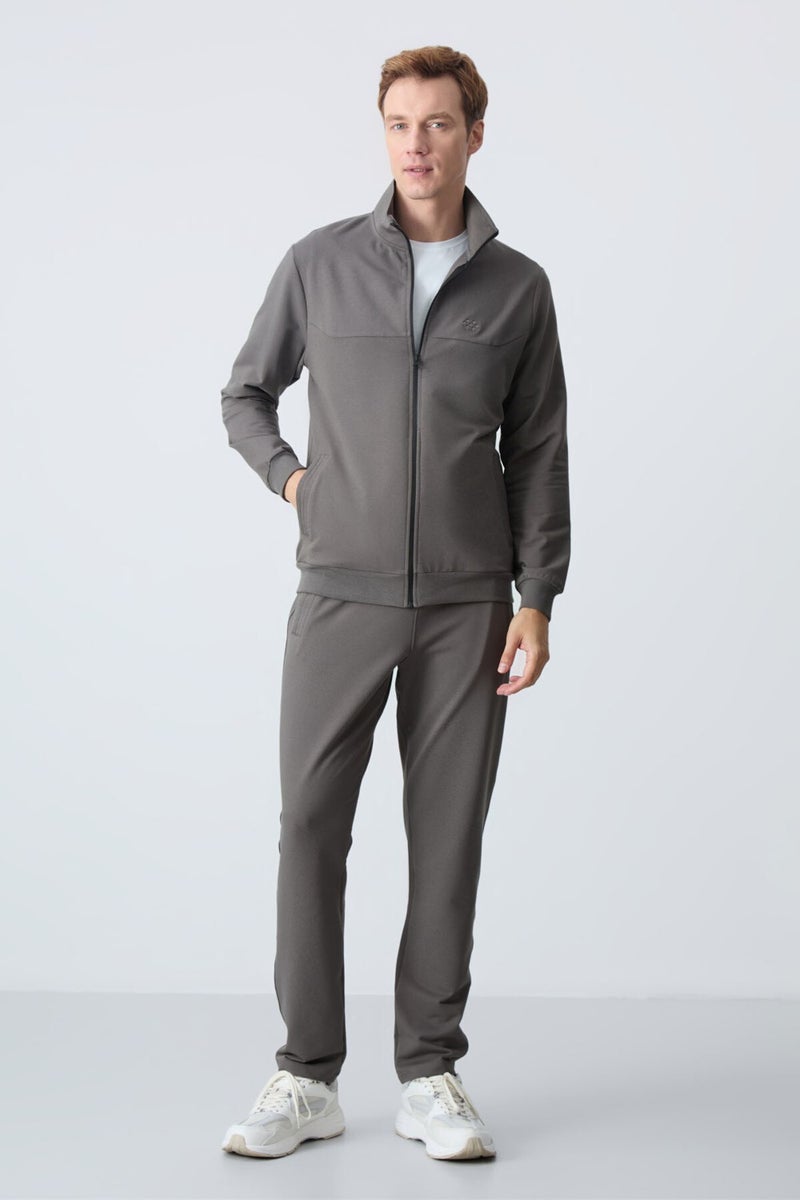 Tommy Life Dark Grey Cotton Thick Soft Texture Comfort Fit Basic Men's Tracksuit - 85260  - Image 1
