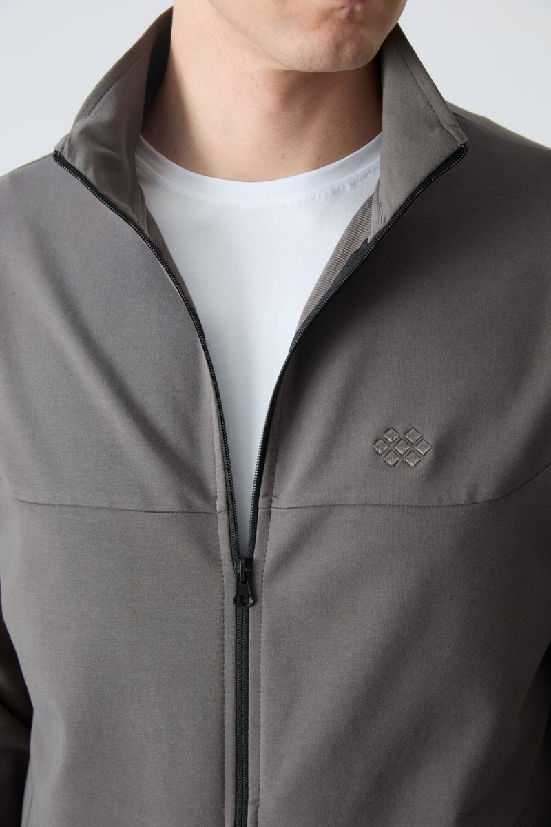 Tommy Life Dark Grey Cotton Thick Soft Texture Comfort Fit Basic Men's Tracksuit - 85260  - Image 3