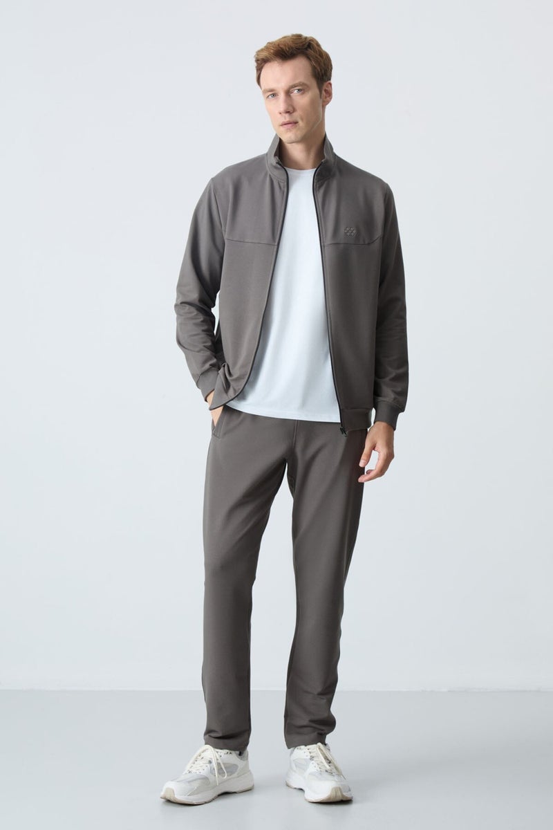 Tommy Life Dark Grey Cotton Thick Soft Texture Comfort Fit Basic Men's Tracksuit - 85260  - Image 4