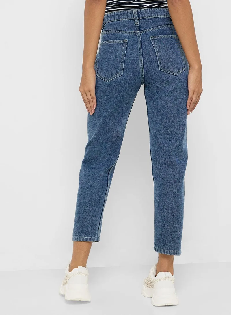Ginger  High Rise Mom Jeans for Women | Best Price UAE