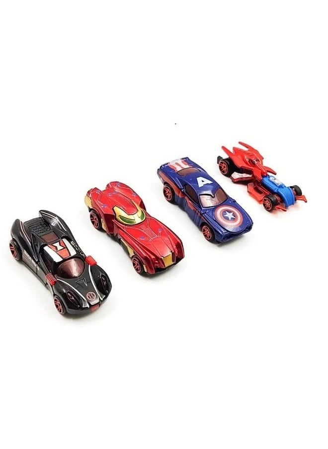 Sky Tech Sky Tech® Mini Metal Car for Kids, Avenger Car Pack of 4 Mini Racers Series Diecast Cars Suitable for Children, Movie Vehicle Racing Cars for Competition and Story Play - Multicolor  - Image 5