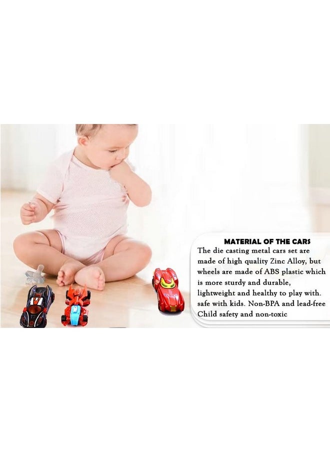 Sky Tech Sky Tech® Mini Metal Car for Kids, Avenger Car Pack of 4 Mini Racers Series Diecast Cars Suitable for Children, Movie Vehicle Racing Cars for Competition and Story Play - Multicolor  - Image 2