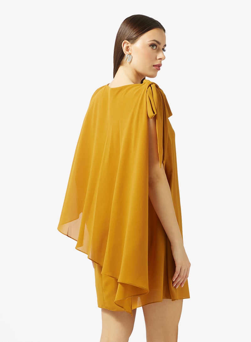 TFNC One Shoulder Cape Top Mini Dress - Image 2
