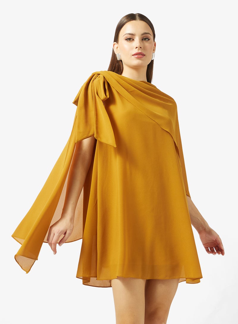 TFNC One Shoulder Cape Top Mini Dress - Image 1