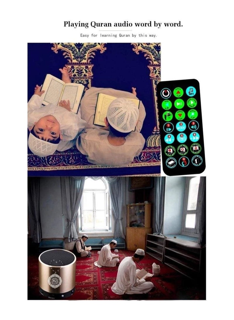 Remote Control Speaker Portable Quran Speaker MP3 Player 8GB TF FM Quran Koran Translator USB Rechargeable Speaker - Image 5