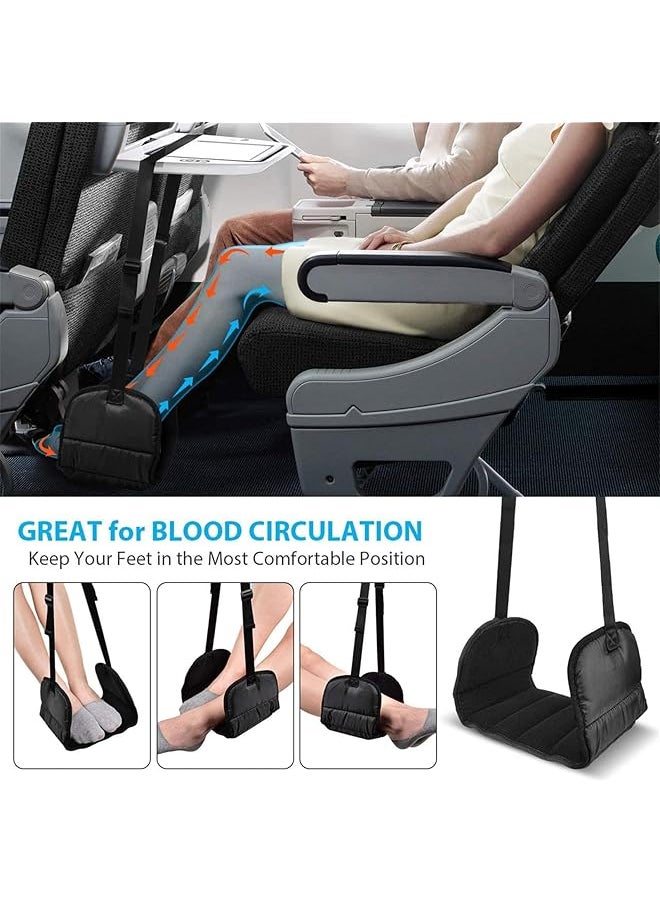X spring - Airplane Foot Hammock Portable Airplane Footrest Helps To Prevent Swelling And Soreness Adjustable Foot Rest Hammock Made Memory Foam Provides Travel Comfort For Shorter Legs - Image 1