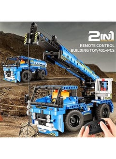 Generic Remote Control Building Toys for 7-9 Year Old Boys, 2-in-1 Technic Vehicle Building Kits for Kids 8-12, Construction Erector Set Crane Truck Build Model for Boys Girls  - Image 3