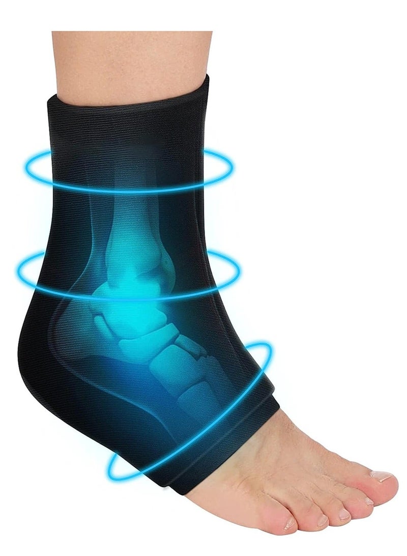 Ankle Ice Pack Wrap Flexible for Injuries Reusable Gel - Image 1