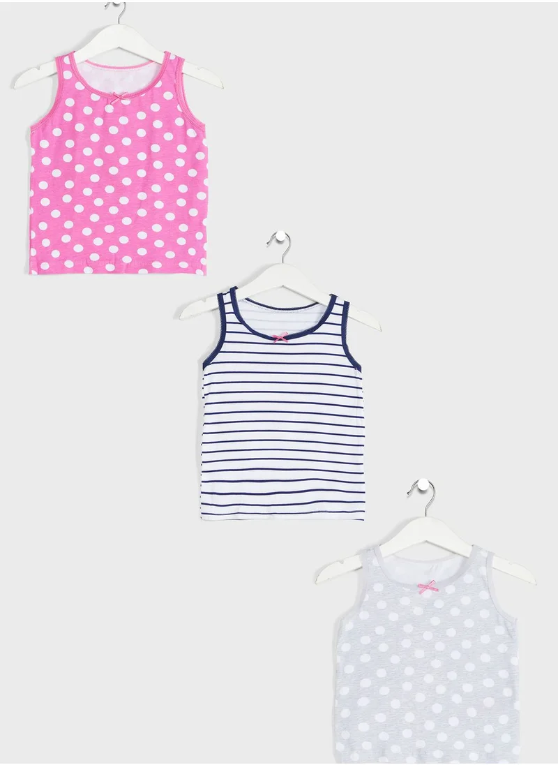 MINOTI Kids 3 Pack Spot Strips Vests