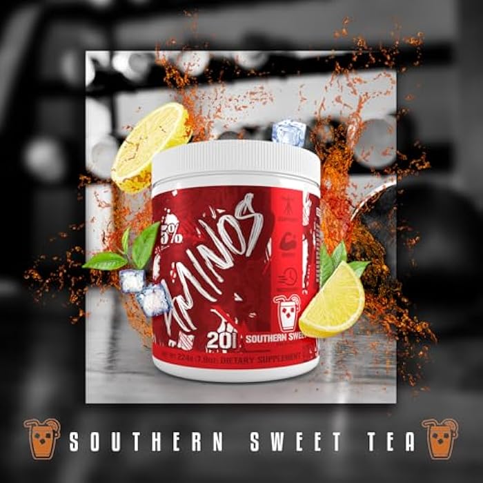 5% Nutrition Code Red Aminos BCAA & EAA Post Workout Recovery Powder | Full Spectrum Essential Amino Acid Complex for Men & Women (Southern Sweet Tea) - Image 4