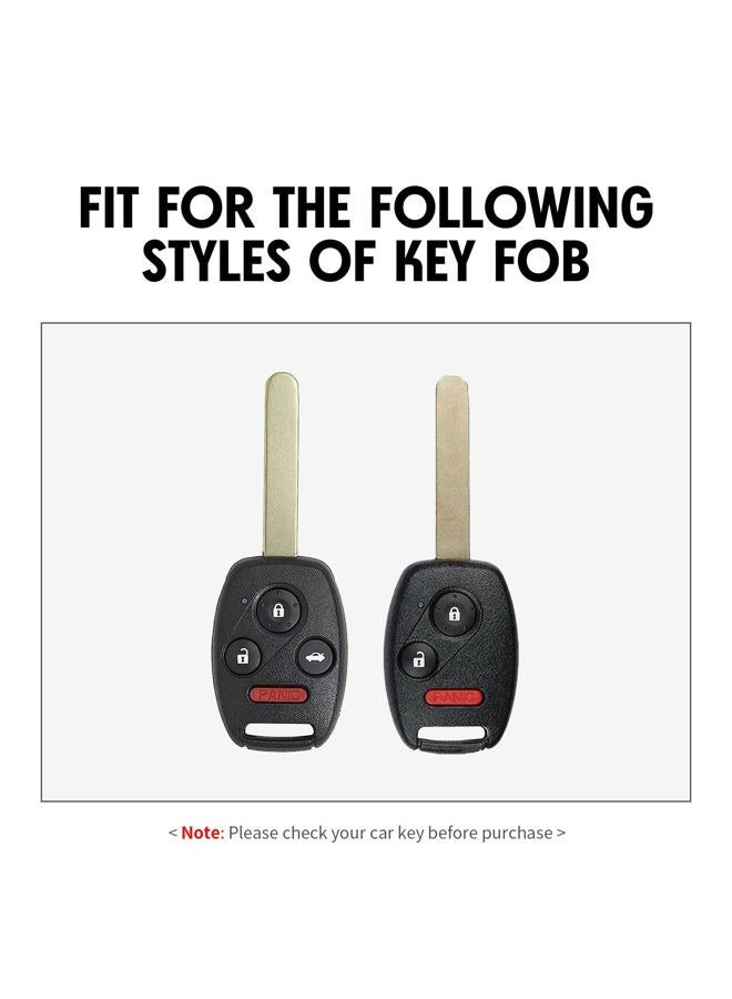 Worcas Key Fob Case Carbon Fiber Pattern Silicone Cover Compatible with Honda Accord Civic CR-V CR-Z CROSSTOUR FIT Insight Odyssey Pilot Ridgeline 3 4 Button Keyless Entry Remote - Image 2