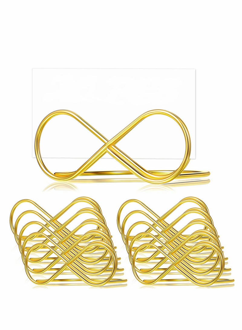 KASTWAVE Bow Shape Table Number Holder Stands Place Card Holder Metal Table Number Stands Name Setting Place Card Holders for Wedding Party Number Paper Menu 10 Pieces - Image 1