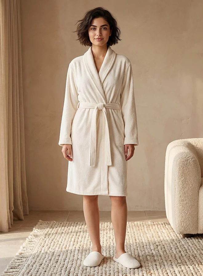 سبلاش فيڤ Robe Knee-Length with Belt and Slippers