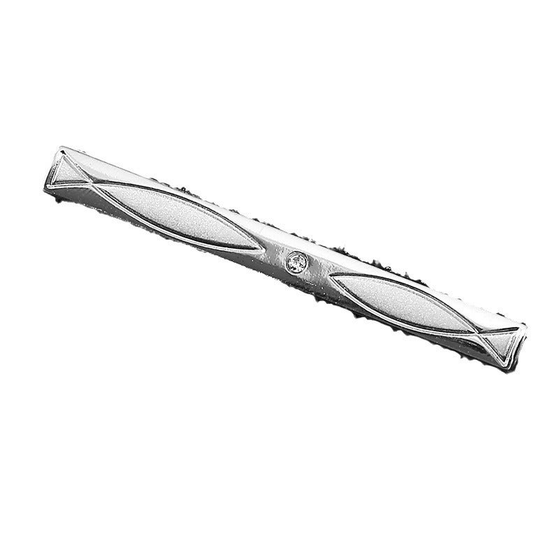 Metal Tie Clip Men'S Suit Chain 140 Simple Flower Type Business Atmosphere With Drill Tie Clip - Image 5