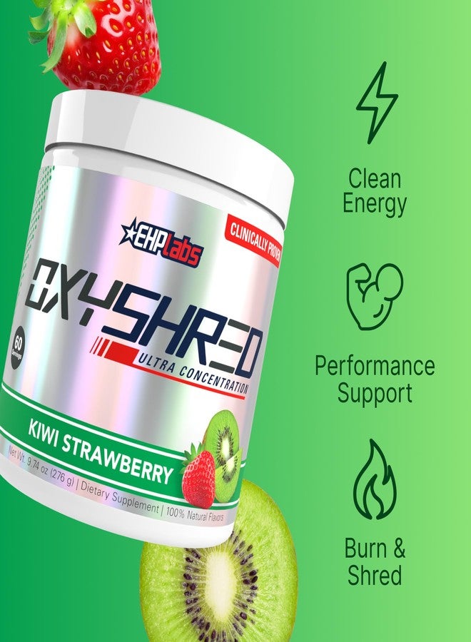 EHP Labs OxyShred Pre Workout Powder - Preworkout Powder with L Glutamine & Acetyl L Carnitine, Energy Boost Drink - Kiwi Strawberry, 60 Servings - Image 3