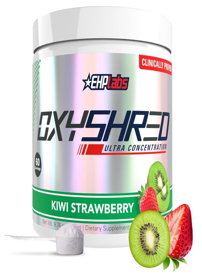 EHP Labs OxyShred Pre Workout Powder - Preworkout Powder with L Glutamine & Acetyl L Carnitine, Energy Boost Drink - Kiwi Strawberry, 60 Servings - Image 1