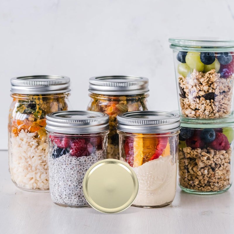 20pcs 86mm Mason Jar Lids Tinplate Split-type Metal Caps for Glass Canning Jars Airtight Seal Replacement Covers for Home Food Storage - Image 5