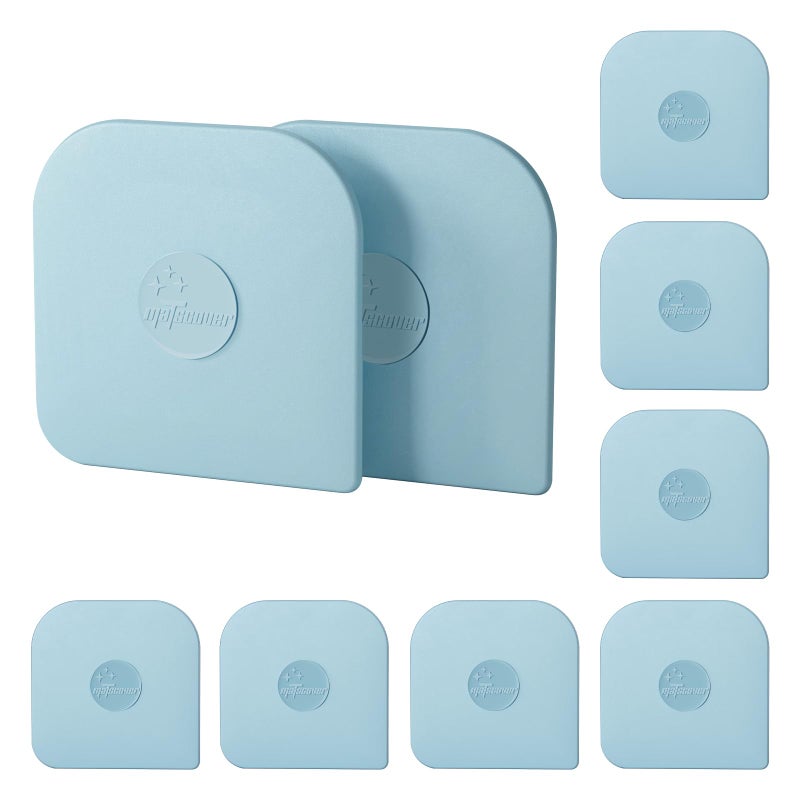 Matscover Pan Scraper  10 Pcs Plastic  Non Scratch For Cast Iron  Pot And Pan Cleaning  Sturdy Scraper Kitchen Tool-Aqua - Image 1