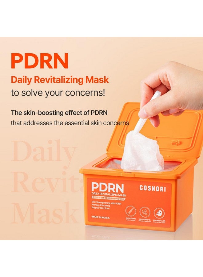 COSNORI PDRN Daily Revitalizing Mask - Skin Strengthening with PDRN, Firming & Soothing, 100% Plant-Based Sheet Mask, 30 Sheets, 11.83 fl.oz - Image 4