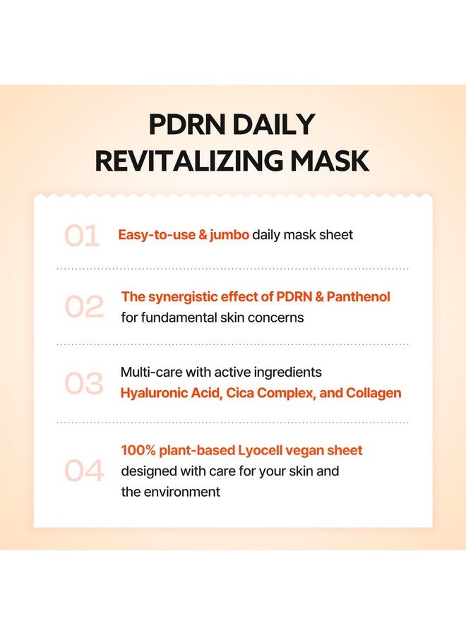 COSNORI PDRN Daily Revitalizing Mask - Skin Strengthening with PDRN, Firming & Soothing, 100% Plant-Based Sheet Mask, 30 Sheets, 11.83 fl.oz - Image 5