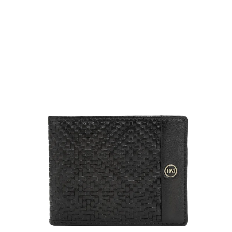 Black Bifold Leather Mens Wallet