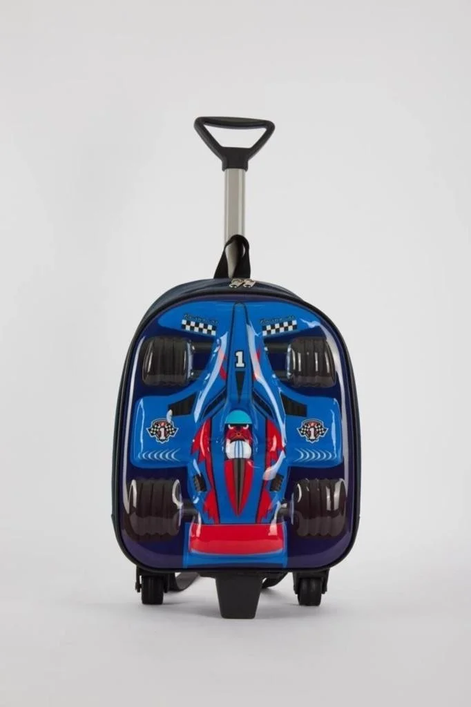 Dzc Kuzenler Avm Dzc Cousins ​​Avm Cart Embossed Rickshaw Wheeled Kindergarten Primary School Bag