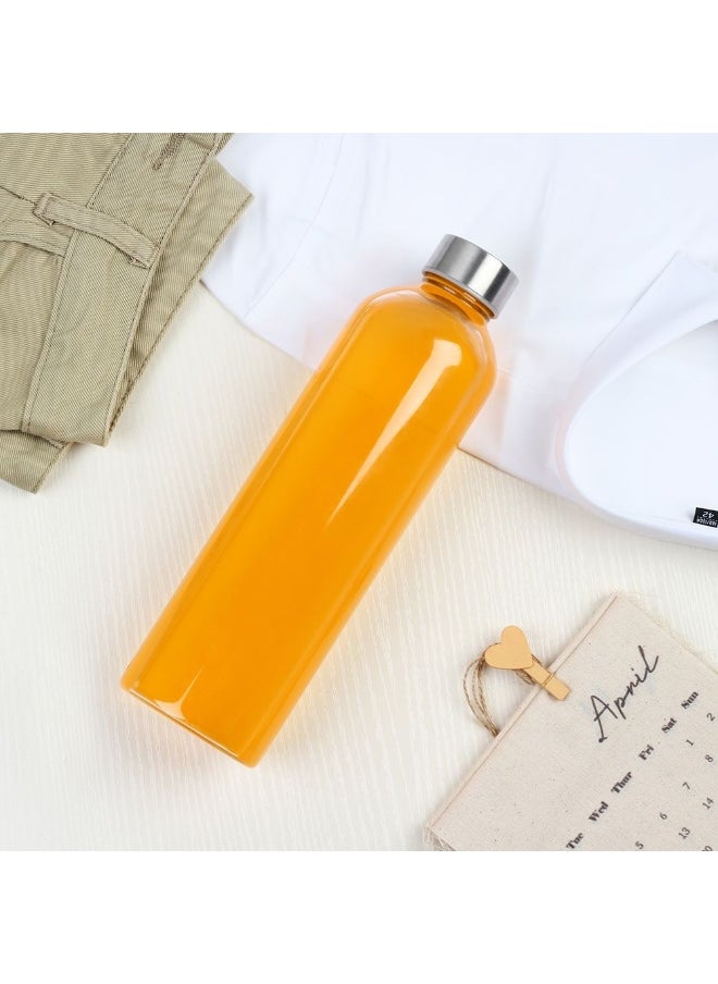 DANUBE HOME Danube Essential Borosilicate Glass Sport Bottle 900ml Durable And Stylish With Grey Cloth Sleeve Perfect For Hydration On-The-Go 900ml 8.8 X 8.8 X 29cm  - Image 1