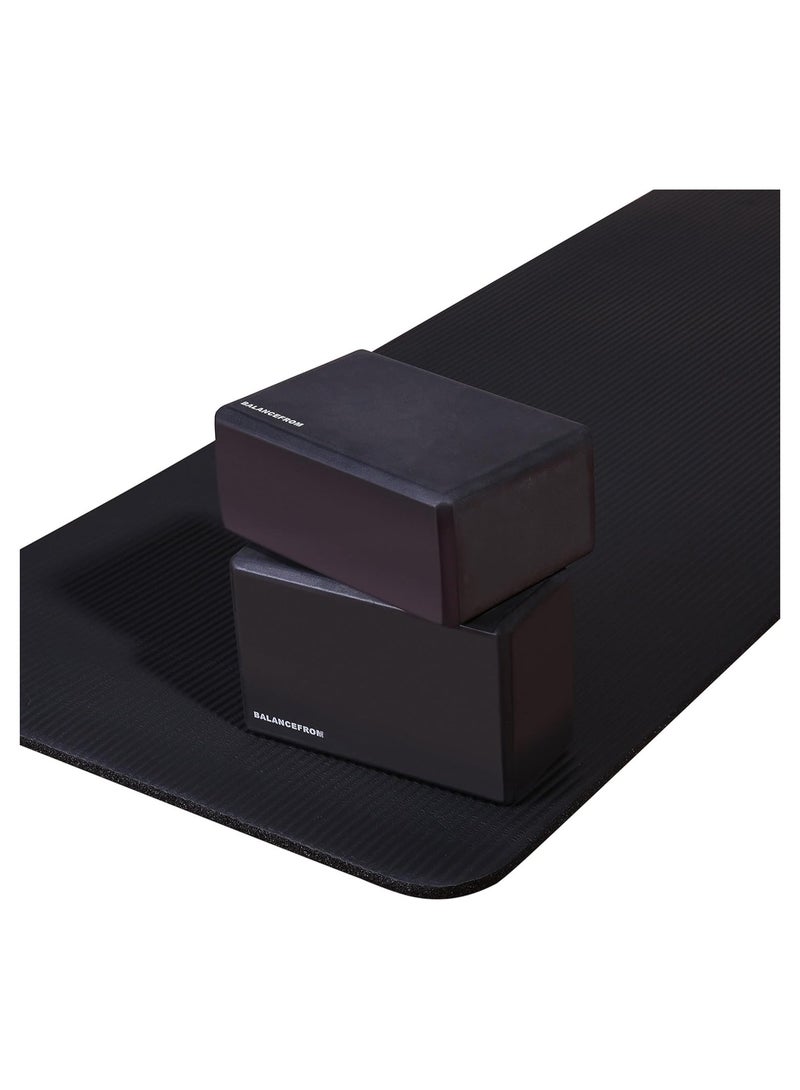 DORSA Non-Slip Yoga Mat | 10mm Thick NBR Exercise Mat for Gym & Home | 183 x 61cm, Black - Image 5