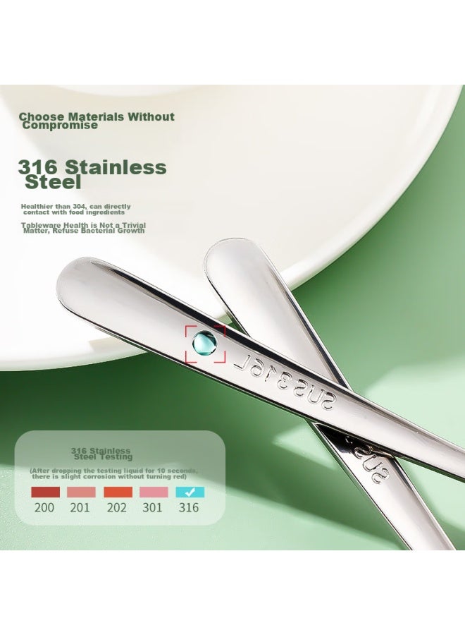 GRASEY Guangyi 316l Stainless Steel Soup Ladle, Large Serving Spoon, Flat Bottom Spoon, Dining Spoon, Children's Rice Spoon, 2-piece Set, Gy8550 - Image 2