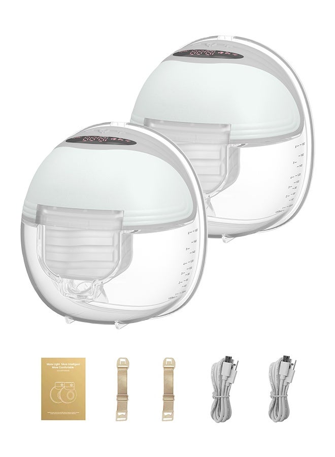 MomMed Double electric breast pump Ultra Quiet & Discreet Wear 3 Modes & 12 Levels for Natural Suction  Upgraded Closed System for Hygiene LCD Display with Physical Buttons - Image 1